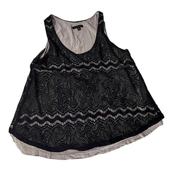black gold Black Lace Layered Tank Medium - Picture 1 of 10